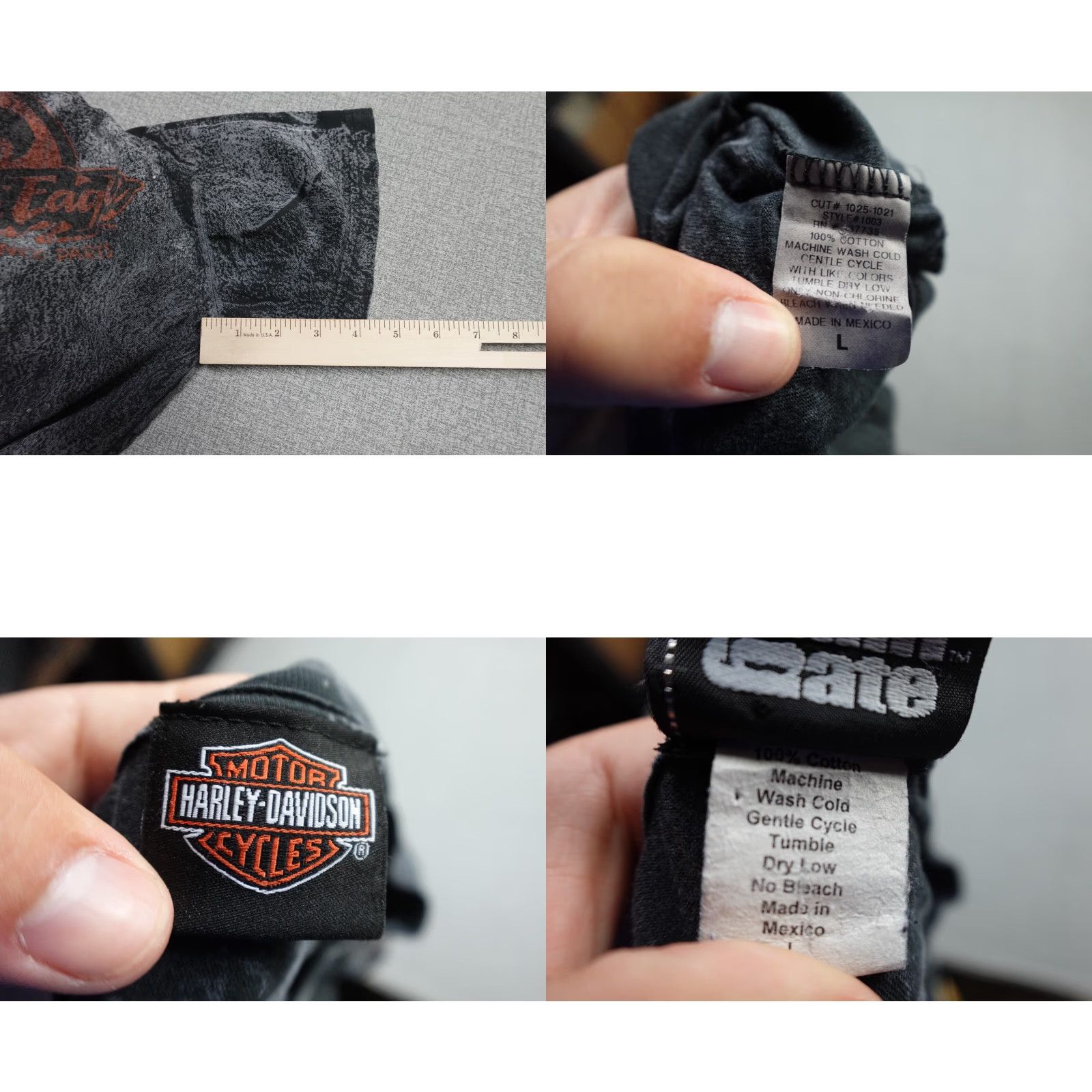 Harley Davidson VINTAGE Harley-Davidson Shirt Mens L Gray Motorcycle Riding Biker All Over Size US L / EU 52-54 / 3 - 8 Thumbnail