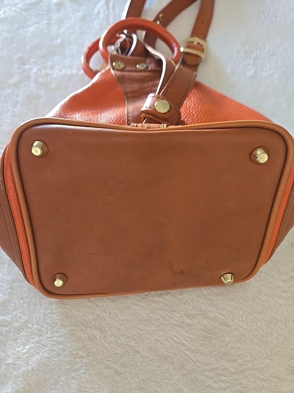 Valentino Valentina Backpack Shoulder Bag Leather Orange Italy Size ONE SIZE - 5 Thumbnail