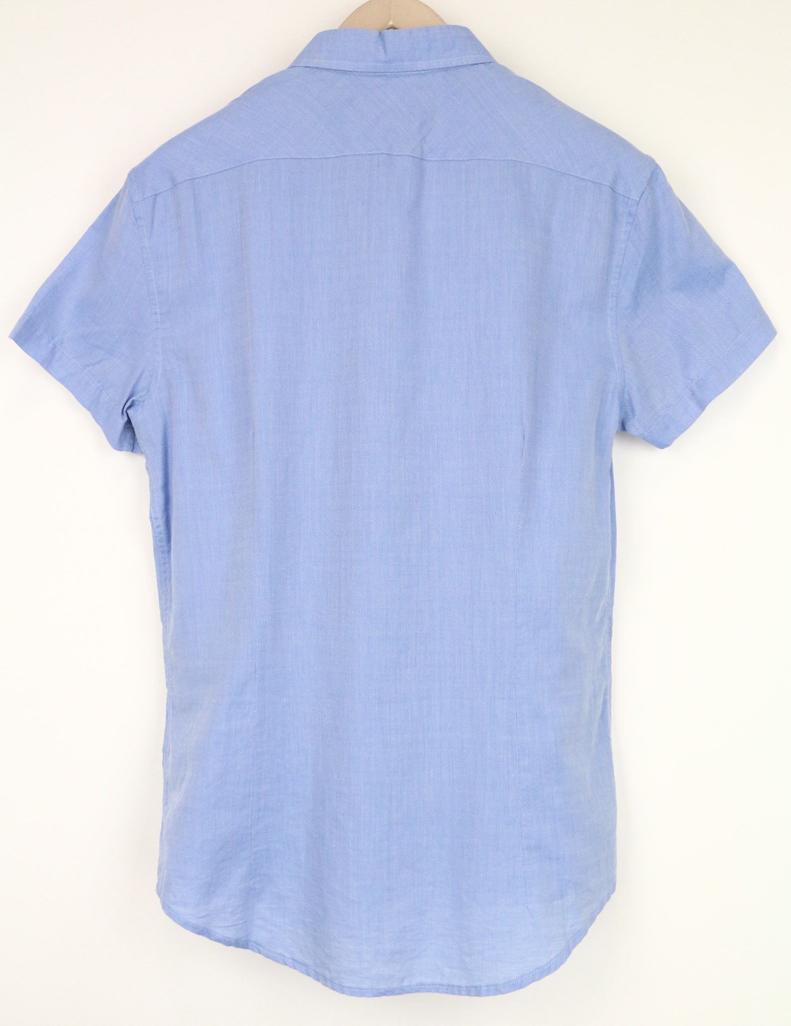 John Richmond EU48 Blue Cotton Short Sleeve Shirt 75173 Size US XXL / EU 58 / 5 - 2 Thumbnail