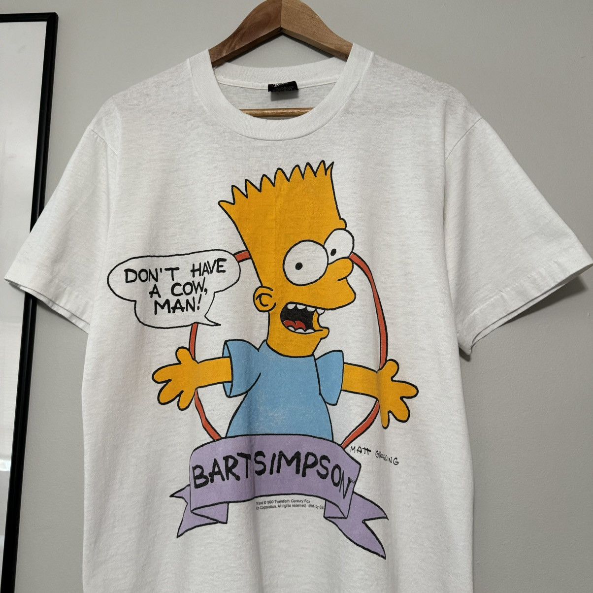 The Simpsons VINTAGE 1990 BART SIMPSON DON’T HAVE A COW MAN SHIRT Size US L / EU 52-54 / 3 - 2 Thumbnail
