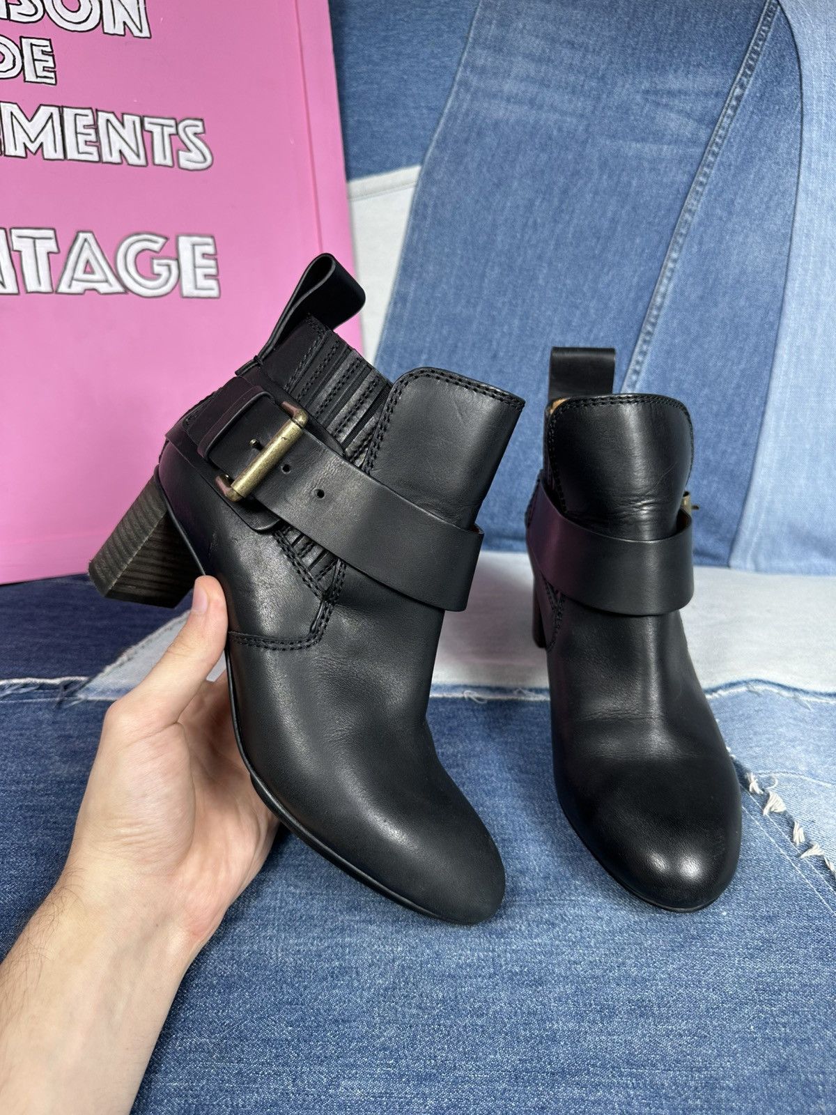 See by Chloe See By Chloe Cappa Block Heels Ankle Boots Hardware Buckle Size US 8 / IT 38 - 8 Thumbnail