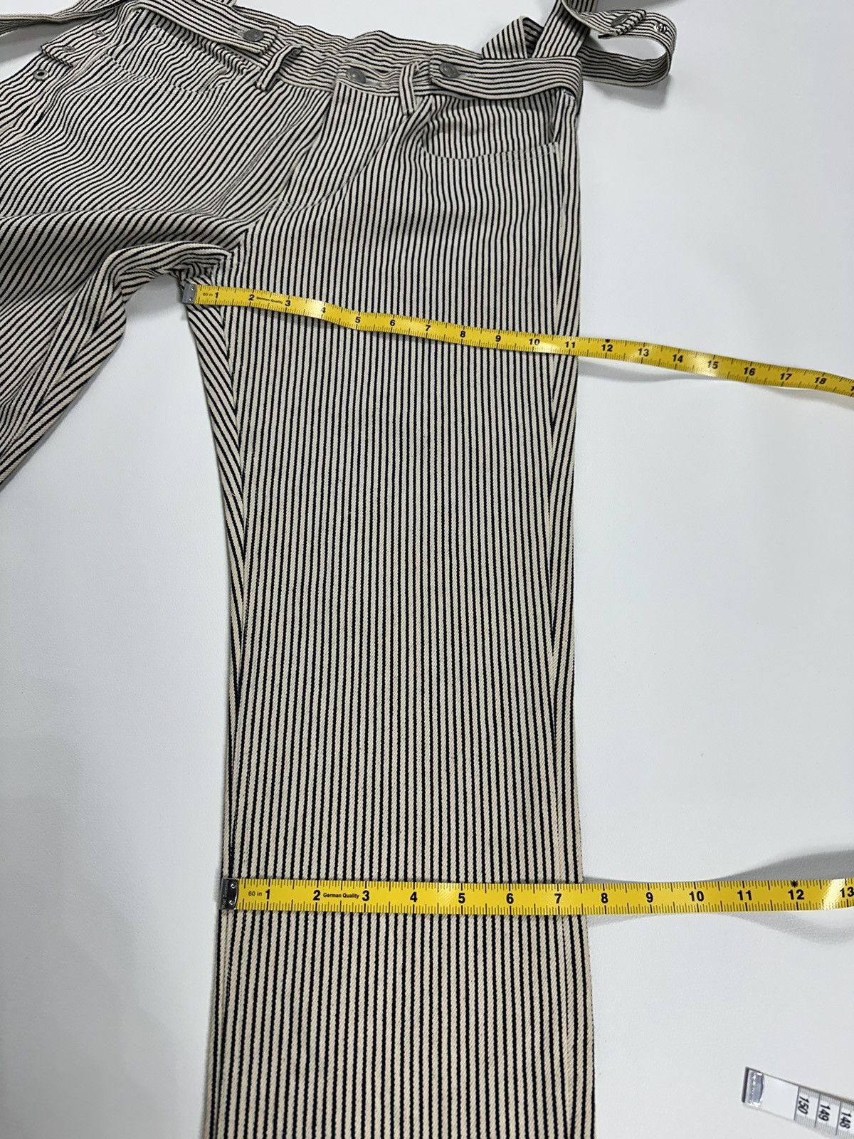 Kim Jones Kim Jones x GU Stripe Detachable Suspender Pants Size US 29 - 12 Thumbnail