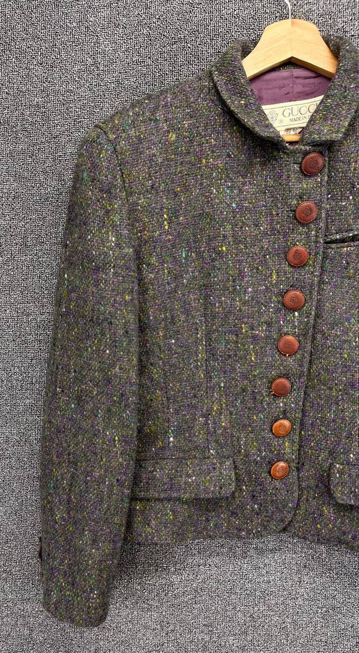 Gucci × Vintage Vintage 90s Gucci Made in Italy Rare Wool Cardigan Jacket Size M / US 6-8 / IT 42-44 - 3 Thumbnail