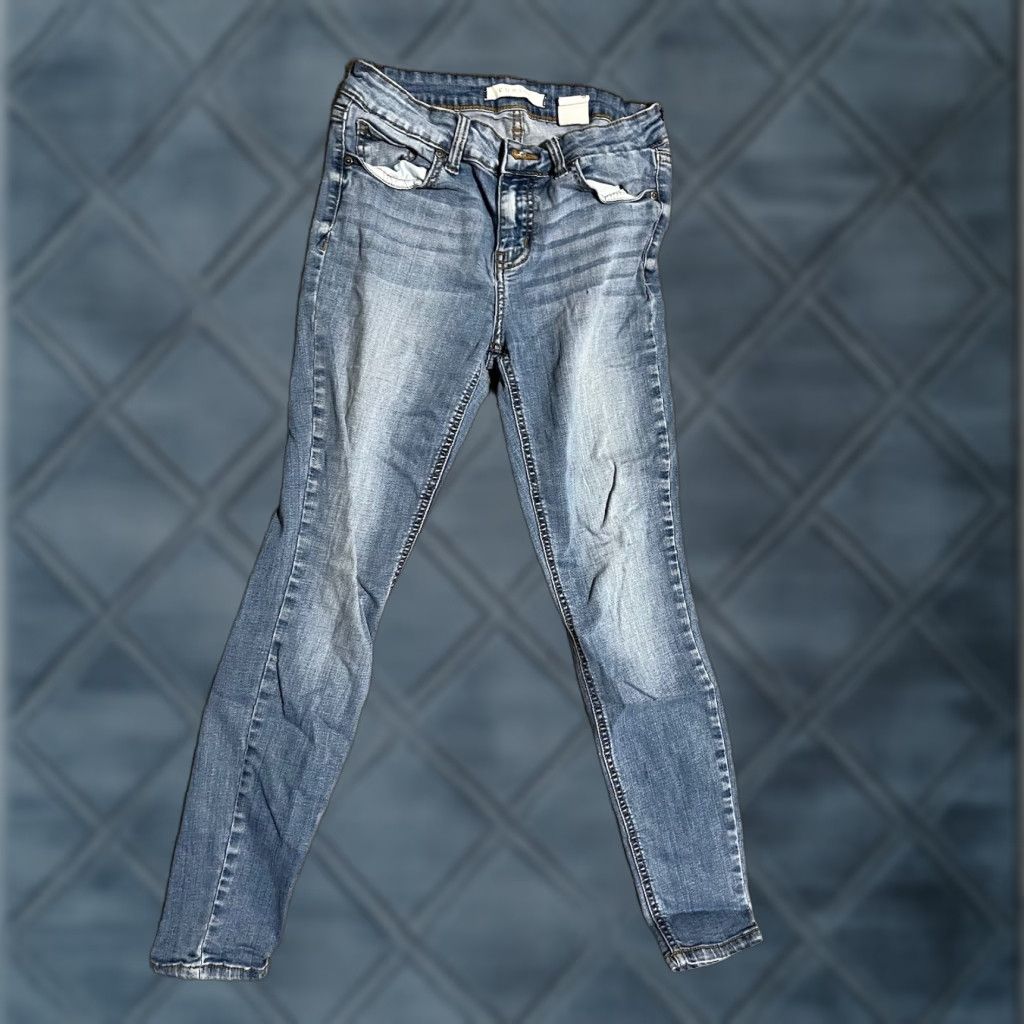 Denime VINTAGE Eunina Jeans Womens Skinny Ankle 5-Pocket Distressed Denim Blue Size 5 Size 27" / US 4 / IT 40 - 1 Thumbnail