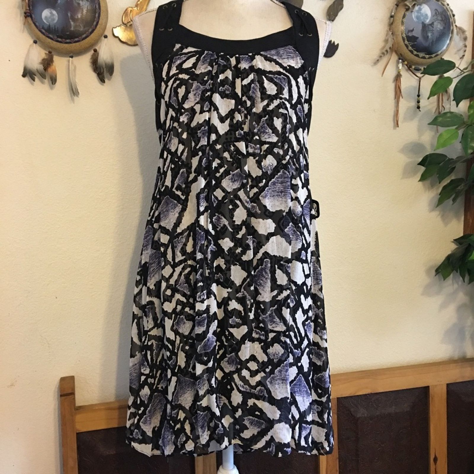 Designer Angie pattern grommet detail dress NWT XL Size XL / US 12-14 / IT 48-50 - 1 Thumbnail