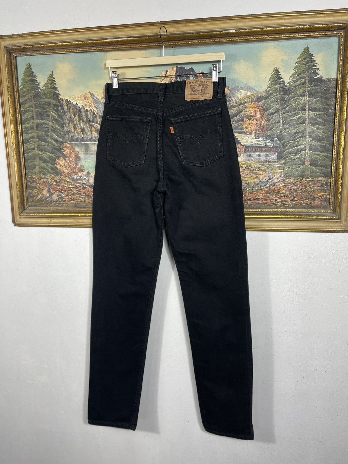 Levi's × Vintage Levi’s Vintage 80s Black Denim Jeans Trousers Orange Tab Size US 30 / EU 46 - 6 Thumbnail