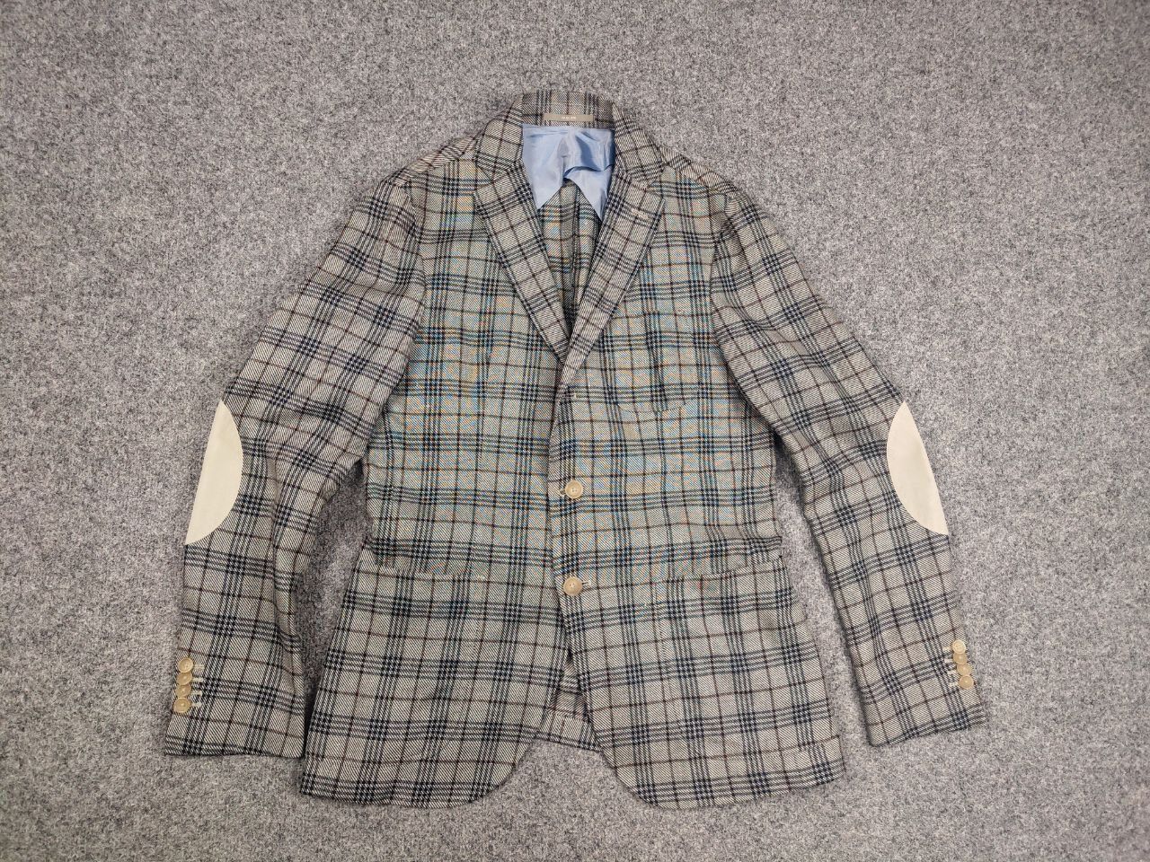 Paoloni Paoloni Italy Design classic light checked Blazer jacket Size US M / EU 48-50 / 2 - 11 Thumbnail
