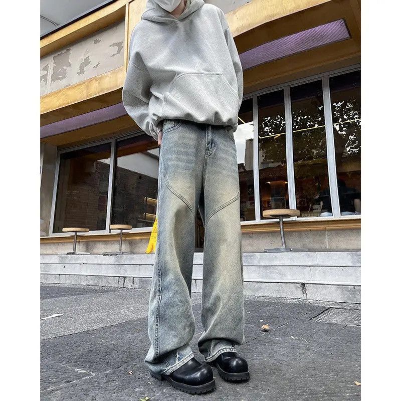 Japanese Brand Retro loose straight leg micro flared jeans Size US 32 / EU 48 - 5 Thumbnail