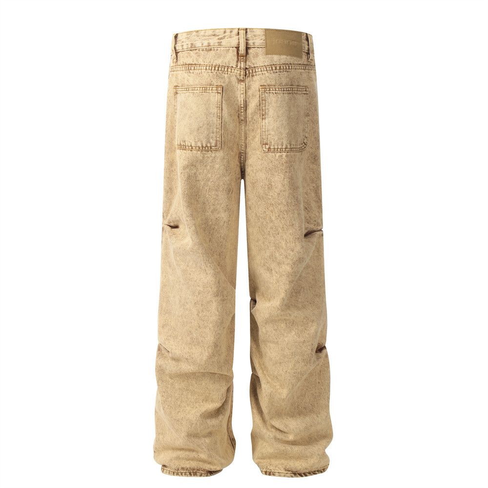 Japanese Brand × Jean Hip-hop trendy loose straight heavy washed distressed jeans Size US 32 / EU 48 - 2 Thumbnail