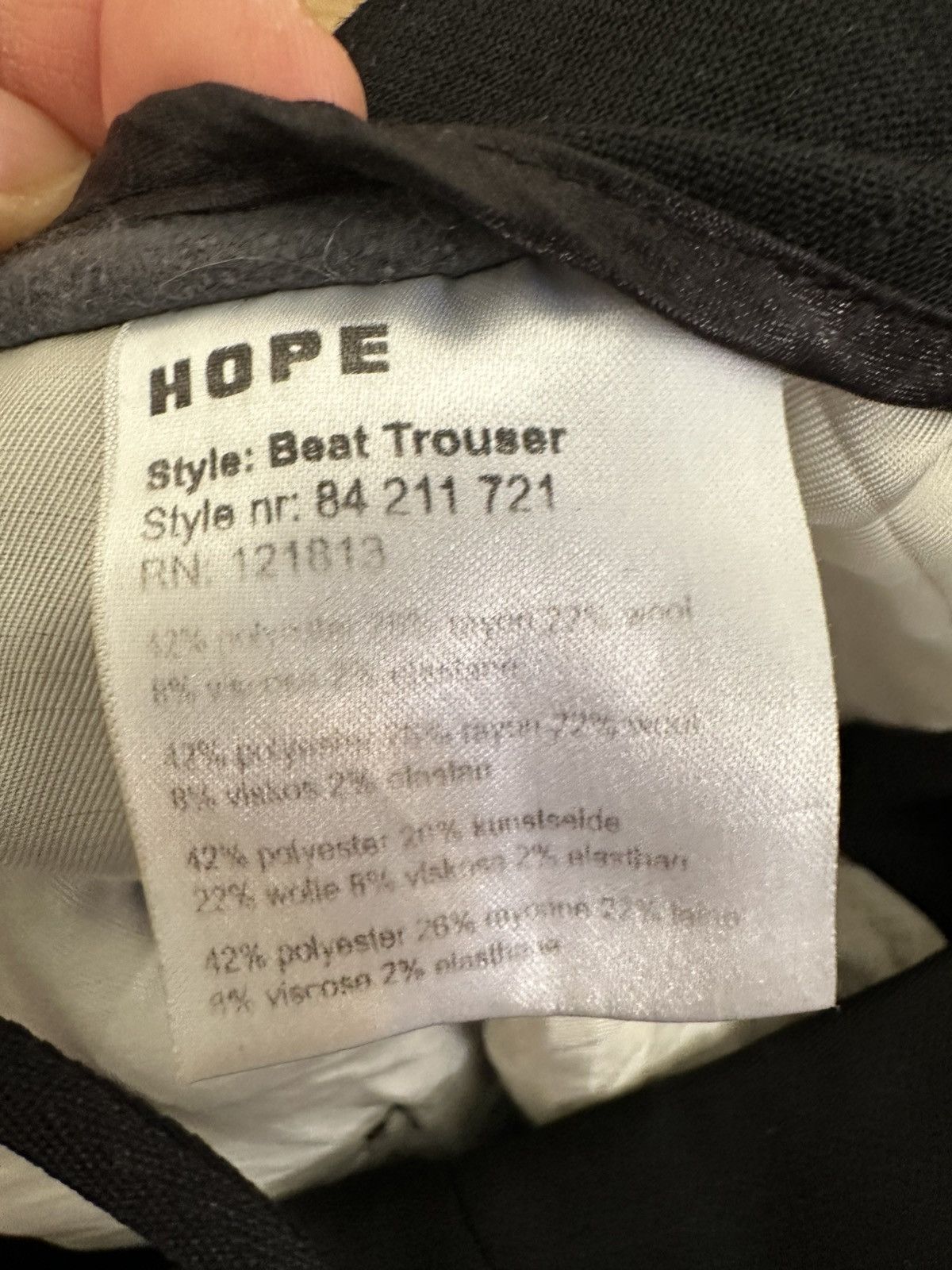 Hope HOPE Stockholm – Unisex Flared Pants (WOM 38 / MAN 46) Size 27" / US 4 / IT 40 - 10 Thumbnail