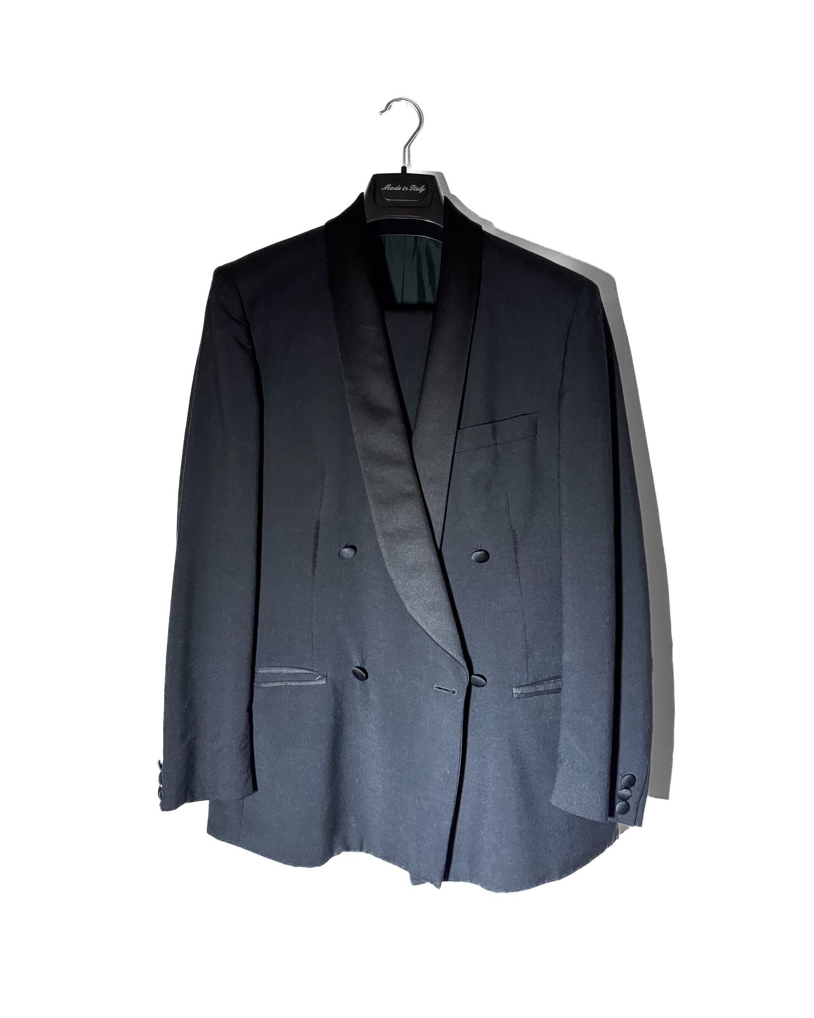 Vintage Completo doppiopetto nero giacca + pantalone 90' Size 40R - 1 Thumbnail