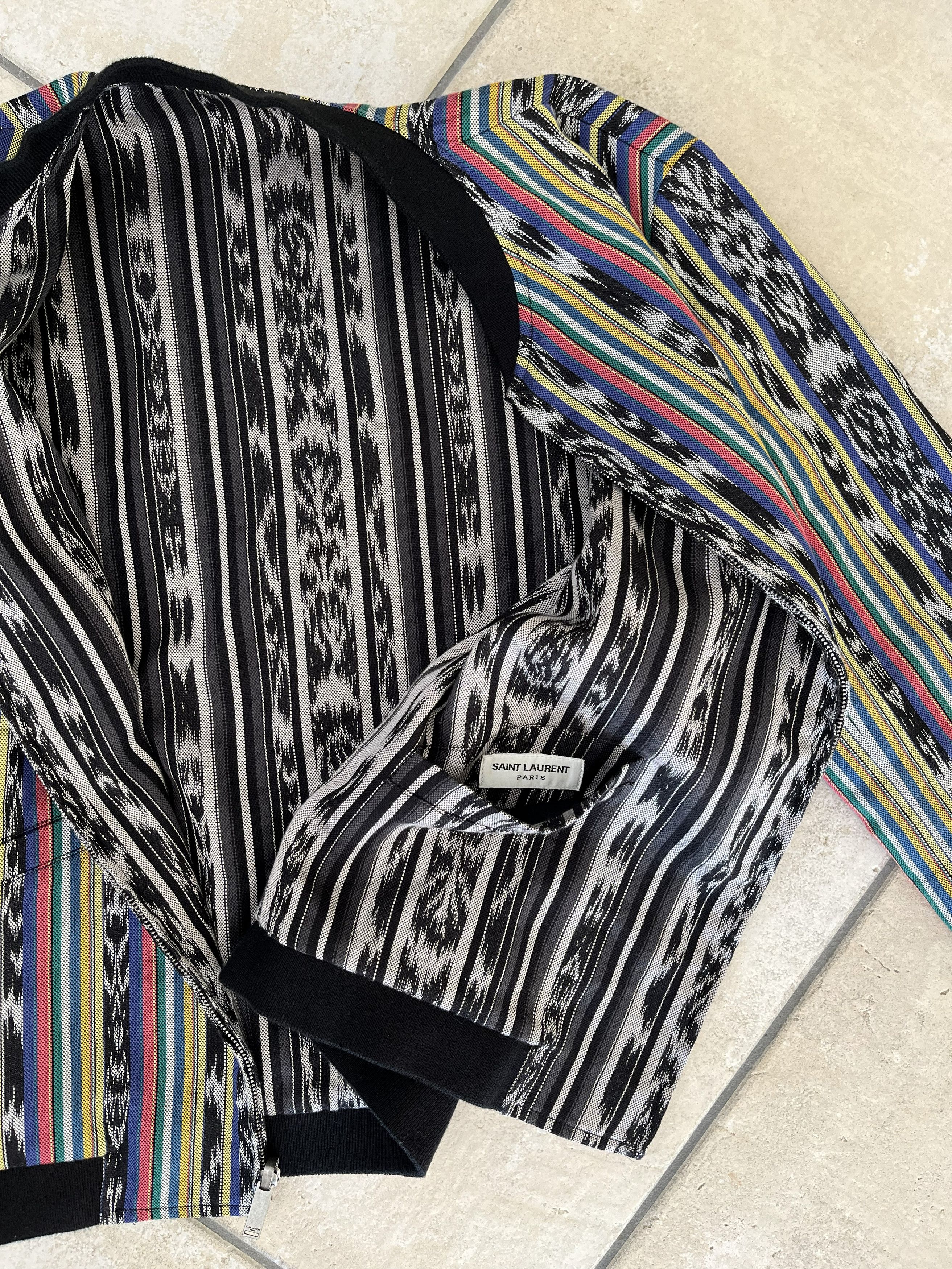 Saint Laurent Paris SS18 Saint Laurent Paris IKAT Teddy Jacket Reversible Size US M / EU 48-50 / 2 - 3 Thumbnail