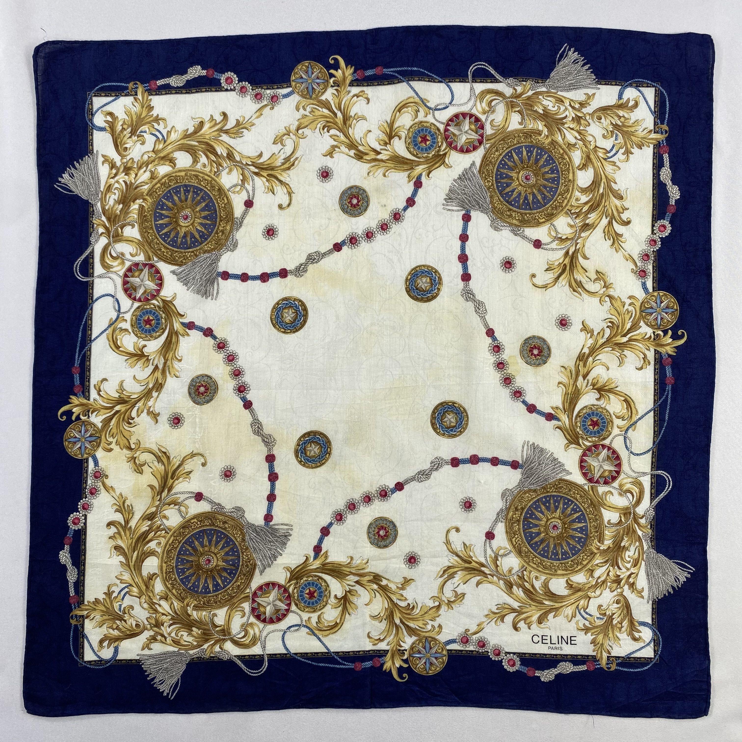 Celine × Vintage Celine Bandana/ Handkerchief / Neckerchief-P1351 Size ONE SIZE - 1 Thumbnail