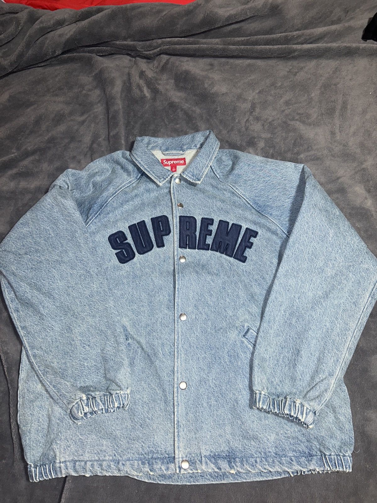 インディゴ　Supreme Arc Denim Coaches Jacket Buy Supreme Arc Denim Coaches Jacket 'Washed Indigo