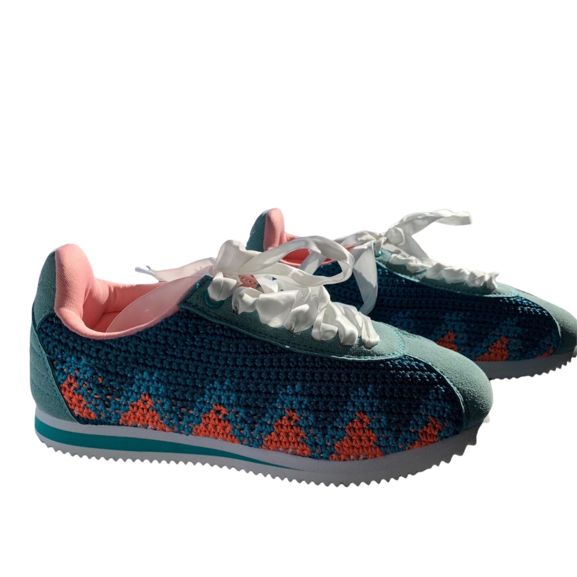 Other Poppy Crocheted Lace Up Teal Boho Comfort Fashion Sneakers 6 Size US 6 / IT 36 - 1 Thumbnail
