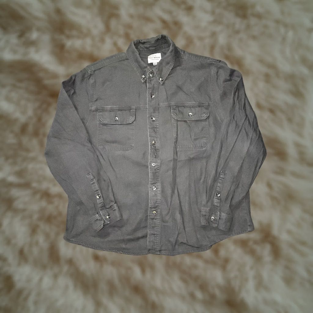Lucky Brand Lucky Brand Shirt Mens 2XL Gray Button Down Long Sleeve Double Pocket Casual Shirt-2XL Mens Gray Button-Down Collared Cotton Workwear Size US XXL / EU 58 / 5 - 1 Thumbnail