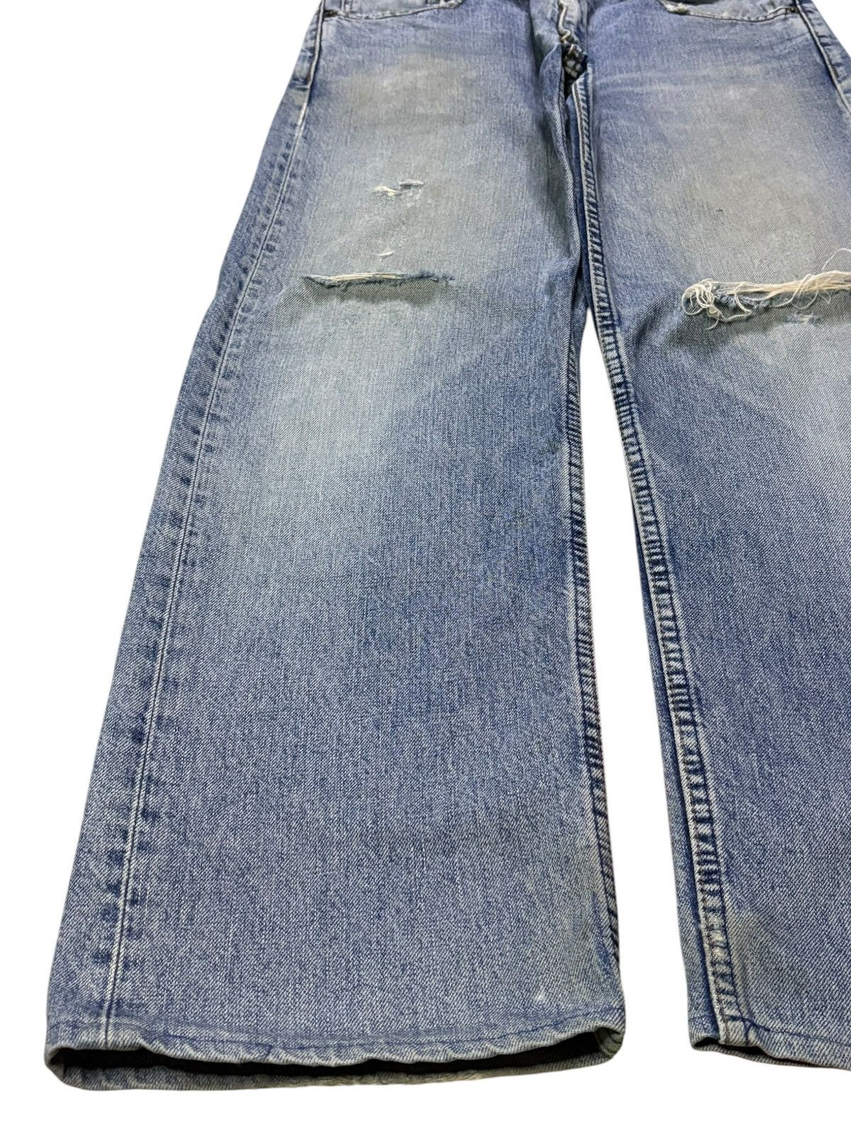 LVC × Levi's × Levi's Vintage Clothing Vintage 90s Levis 503 Mud Wash Distressed Ripped Baggy Jeans Size US 32 / EU 48 - 6 Thumbnail