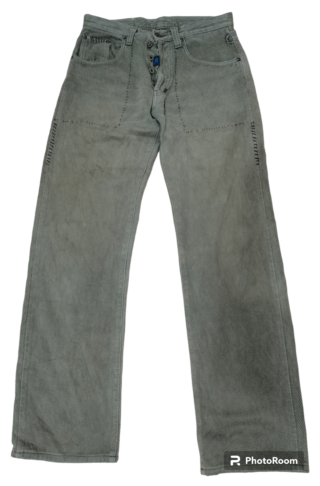 VINTAGE SHASHIKO BAGGY BUTTON-FLY JEANS