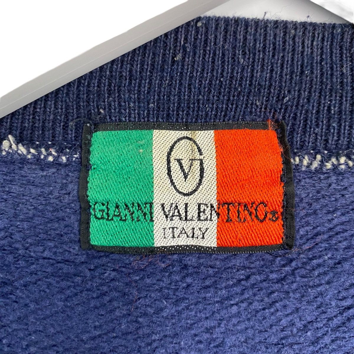 Gianni Valentino × Valentino Vintage Gianni Valentino Crewneck Sweatshirt Navy Blue Size M / US 6-8 / IT 42-44 - 7 Thumbnail