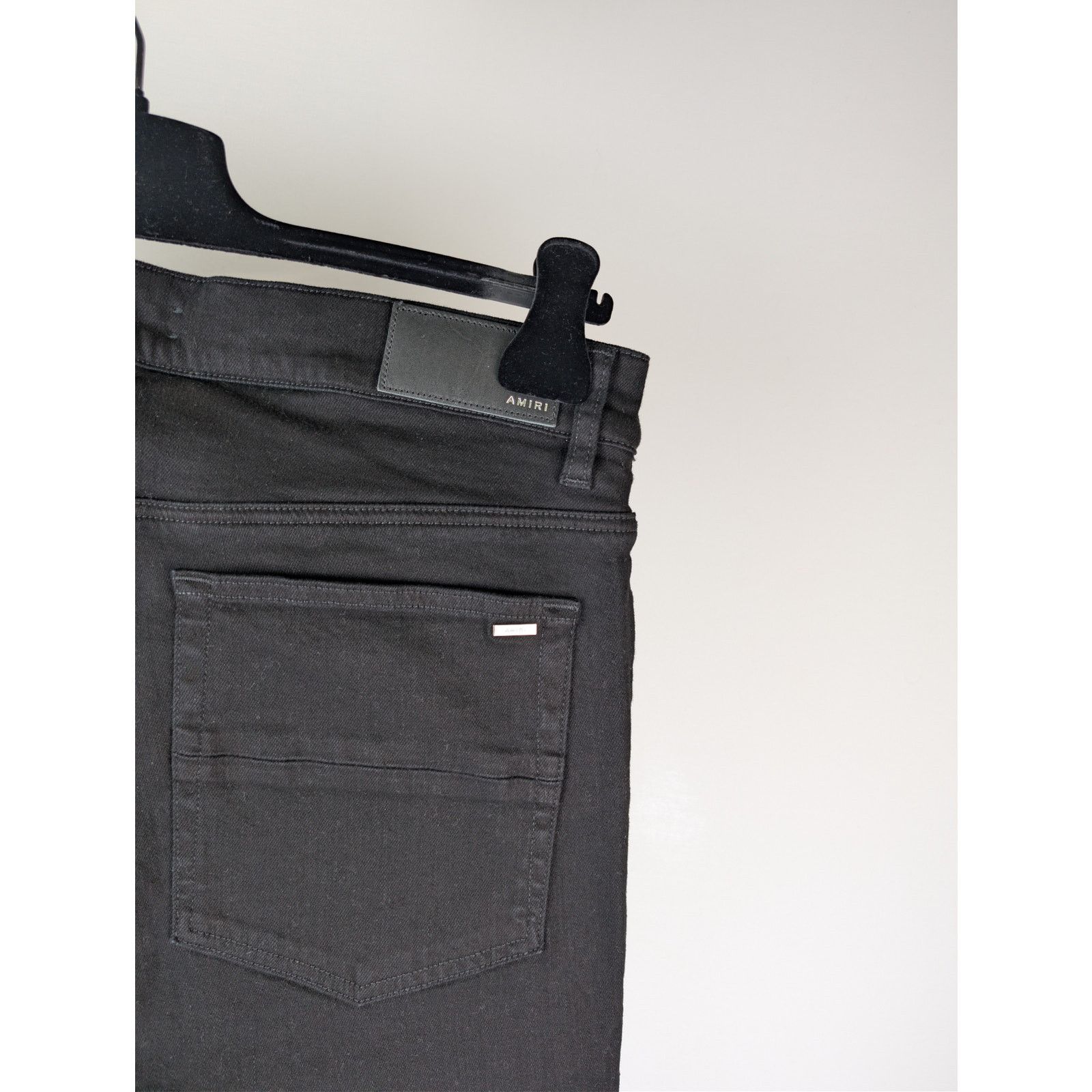 Amiri o1rshd1 MA Swirl Crystal Skinny Denim Jeans in Black Size US 34 / EU 50 - 15 Thumbnail