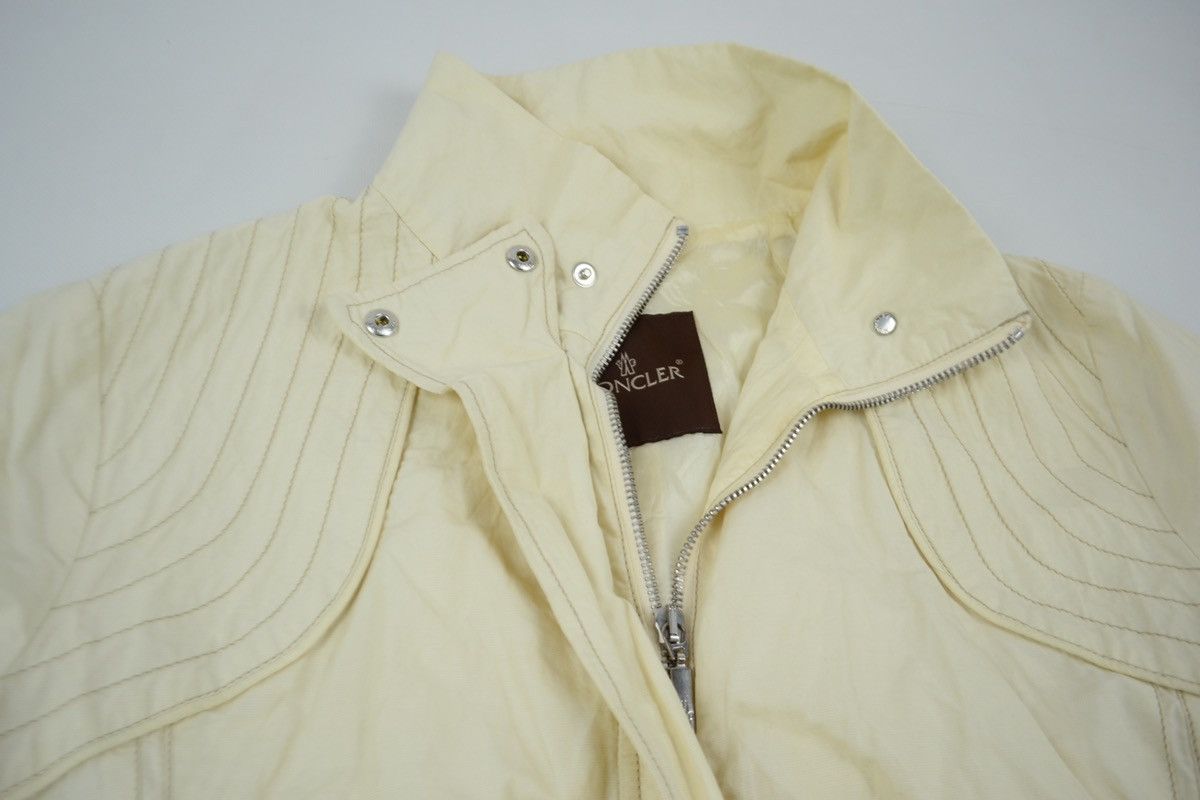 Moncler × Moncler Gamme Bleu × Moncler Grenoble VTG 90’s Logo Tab Biege Long Sleeve Trench Zip Coat Down Jacket 3 Size L / US 10 / IT 46 - 17 Thumbnail