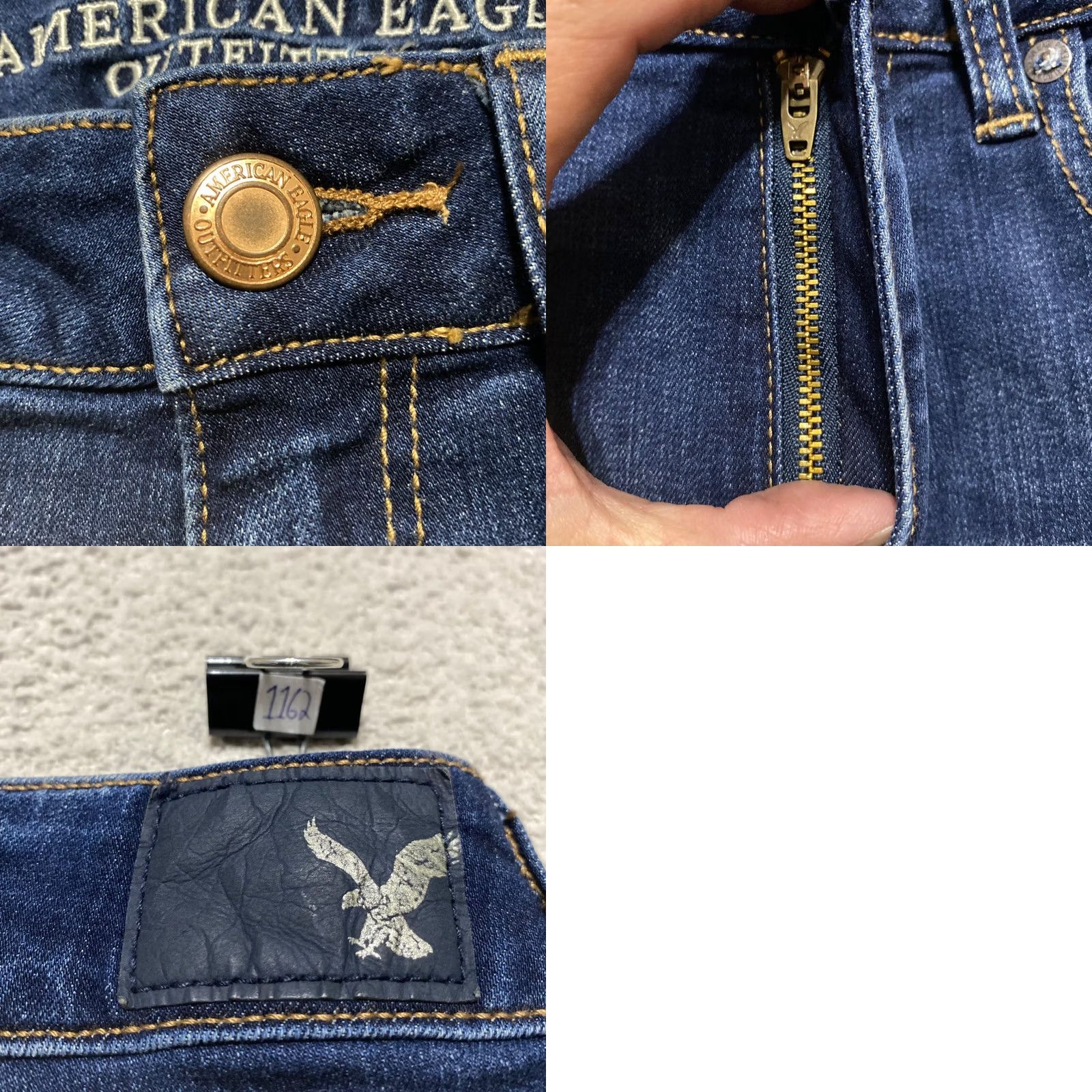 American Eagle Outfitters American Eagle Outfitters Shorts Jeans Blue Dark Wash Cut-Off 4 Womens Vintage No Rise Mid 8.5-10.5 in 5-Pocket Denim Stretch) Size 27" / US 4 / IT 40 - 8 Thumbnail