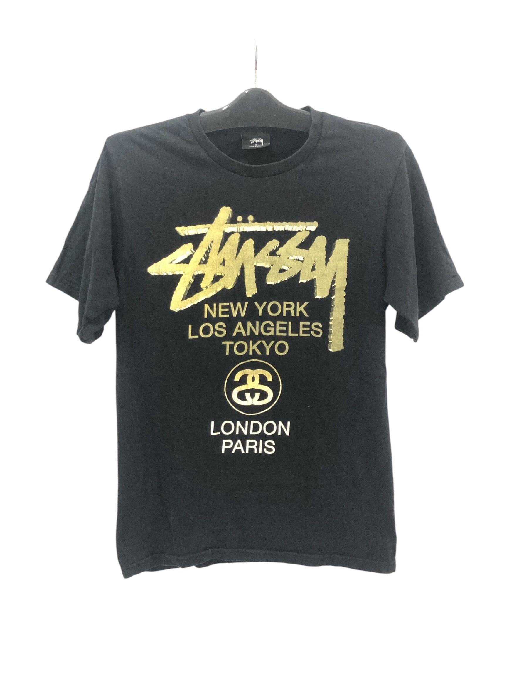 Stussy Stussy Streetwear World Tour Men Black Tees Size US S / EU 44-46 / 1 - 1 Thumbnail