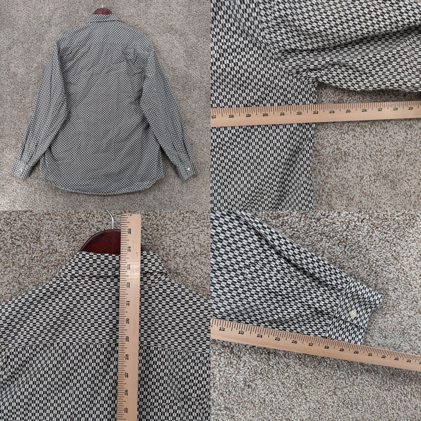 Lucky Brand VINTAGE Lucky Brand Shirt Men Large Check Single Needle Tailored Long Sleeve Button Size US L / EU 52-54 / 3 - 9 Thumbnail