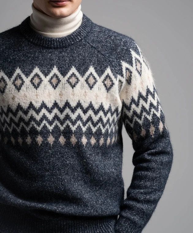 Brunello Cucinelli o1y0526 Crewneck Sweater in Multicolor Size US S / EU 44-46 / 1 - 2 Thumbnail