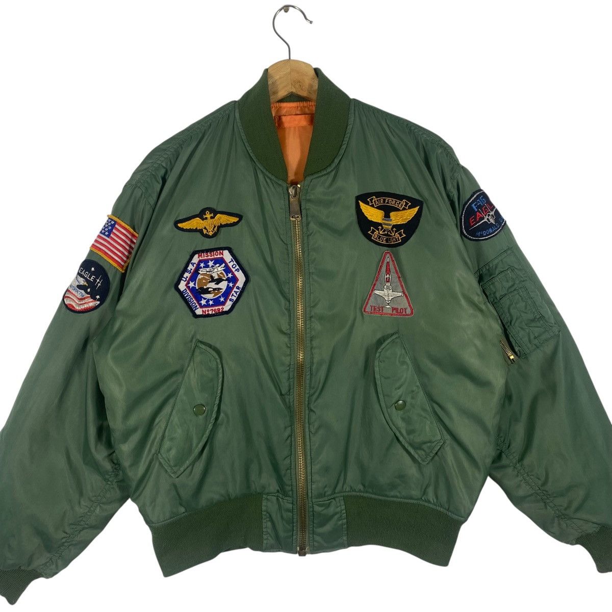 Vintage 90s Flyers Mens Intermediate MA-1 Reversible Bomber