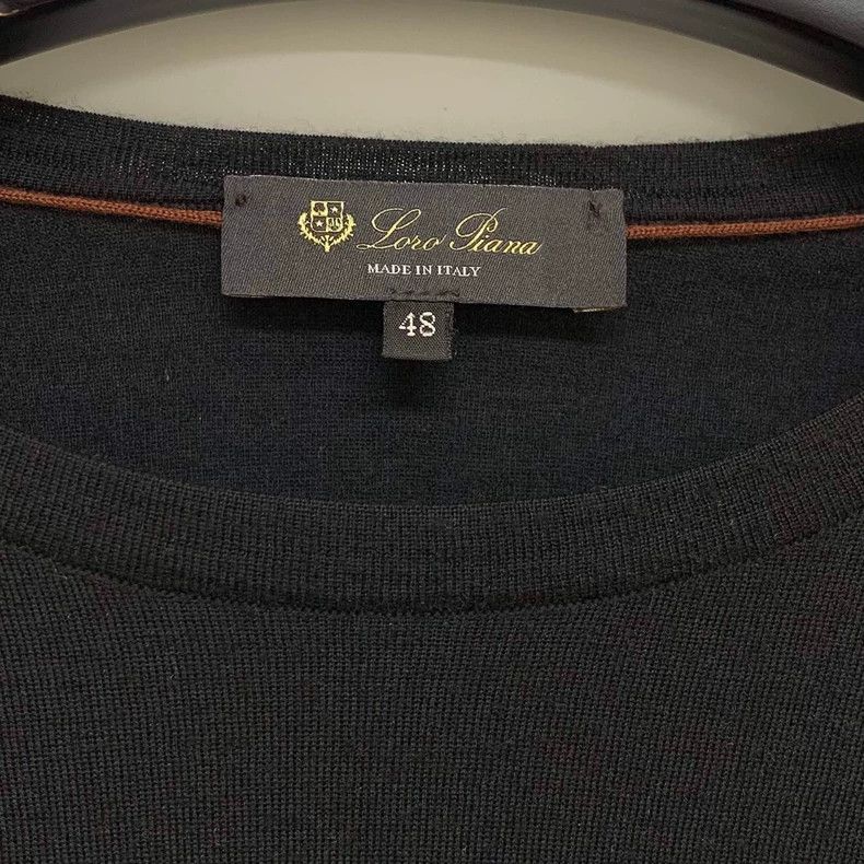 Loro Piana LORO PIANA Black knit sweater Size L / US 10 / IT 46 - 2 Thumbnail