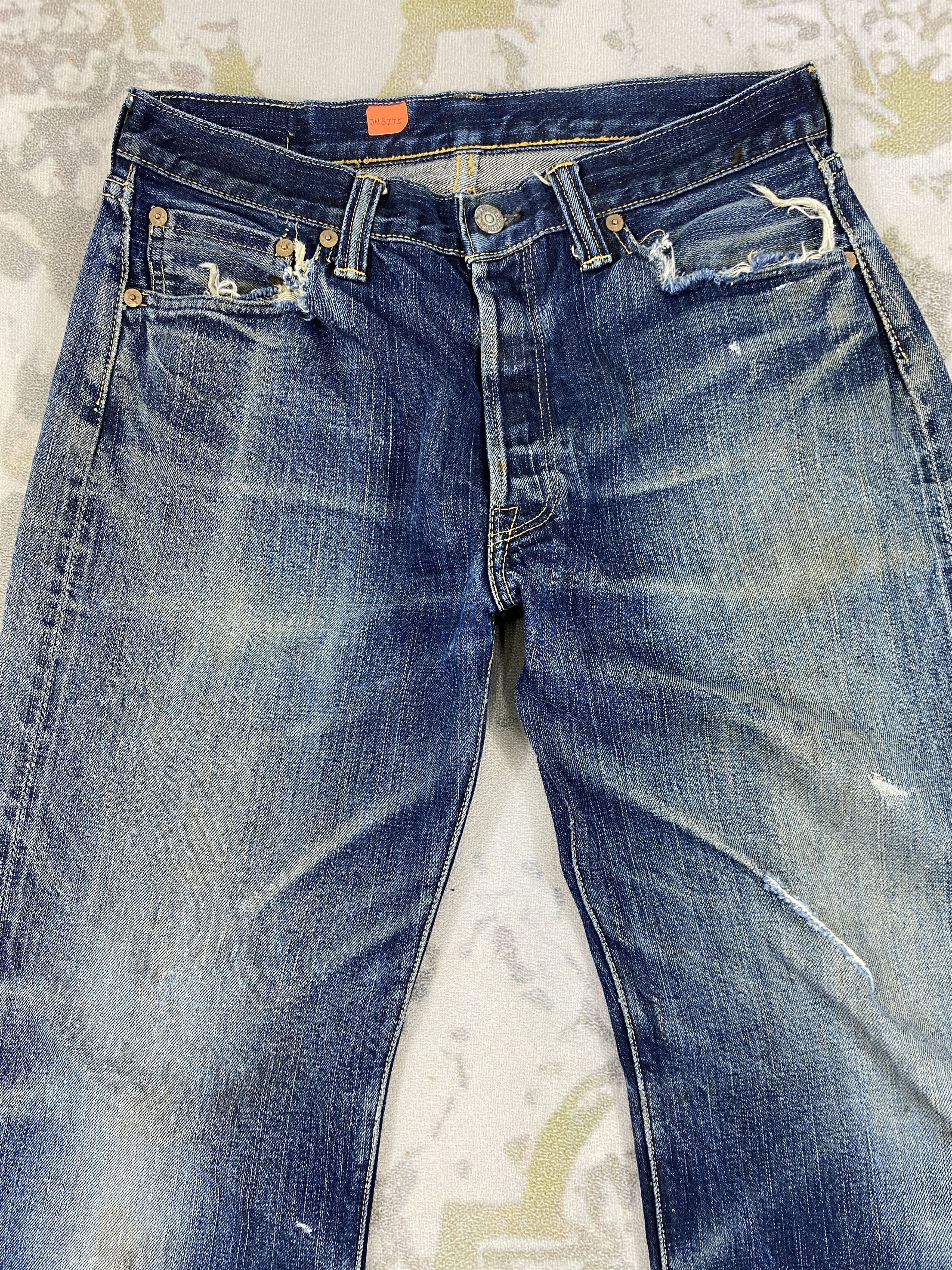The Flat Head Redline The Flat Head Jeans 29x30 Denim - JN3775 Size US 29 - 3 Thumbnail