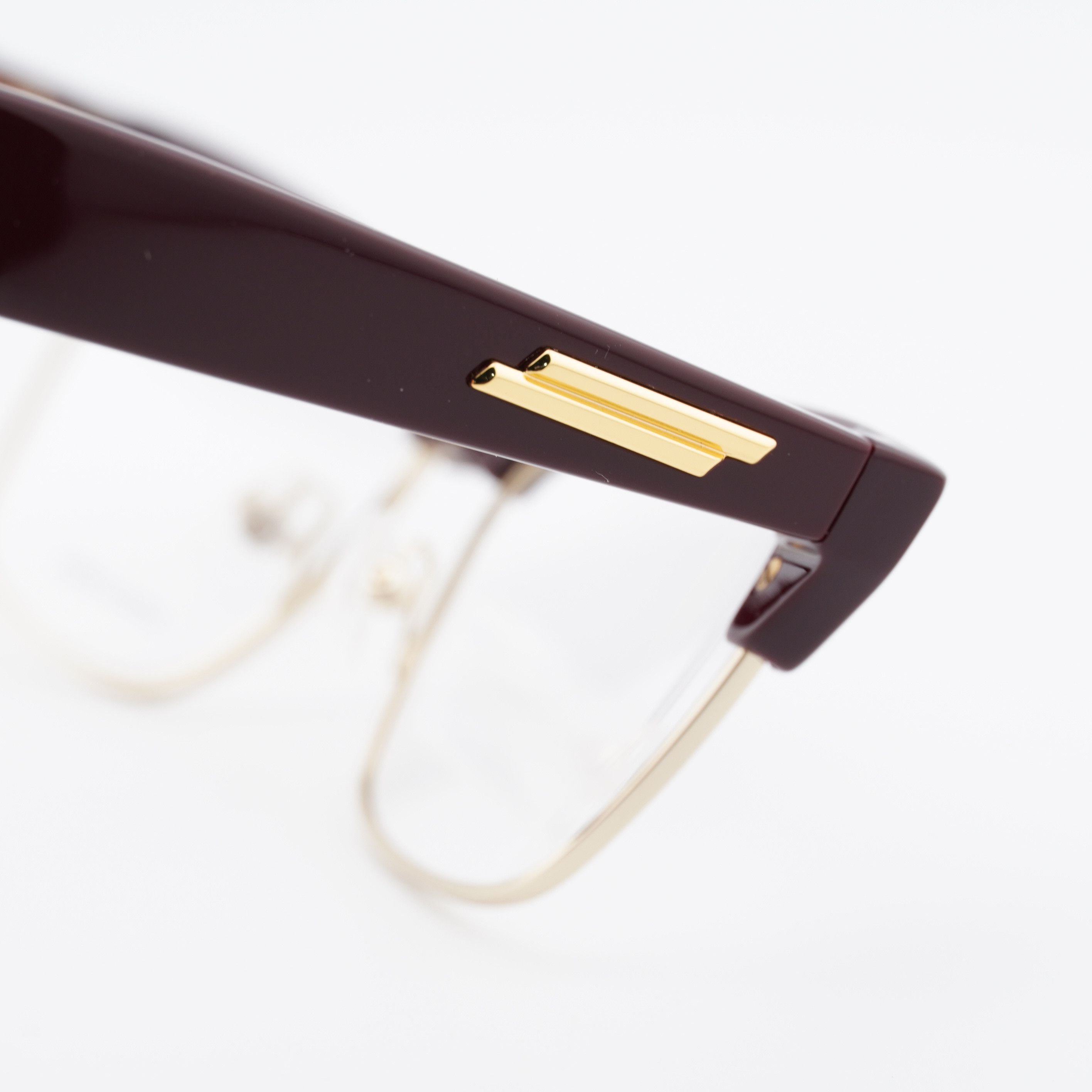 Bottega Veneta Bottega Veneta BV1100O 003 Eyeglasses Burgundy/Gold 52mm Size ONE SIZE - 10 Thumbnail