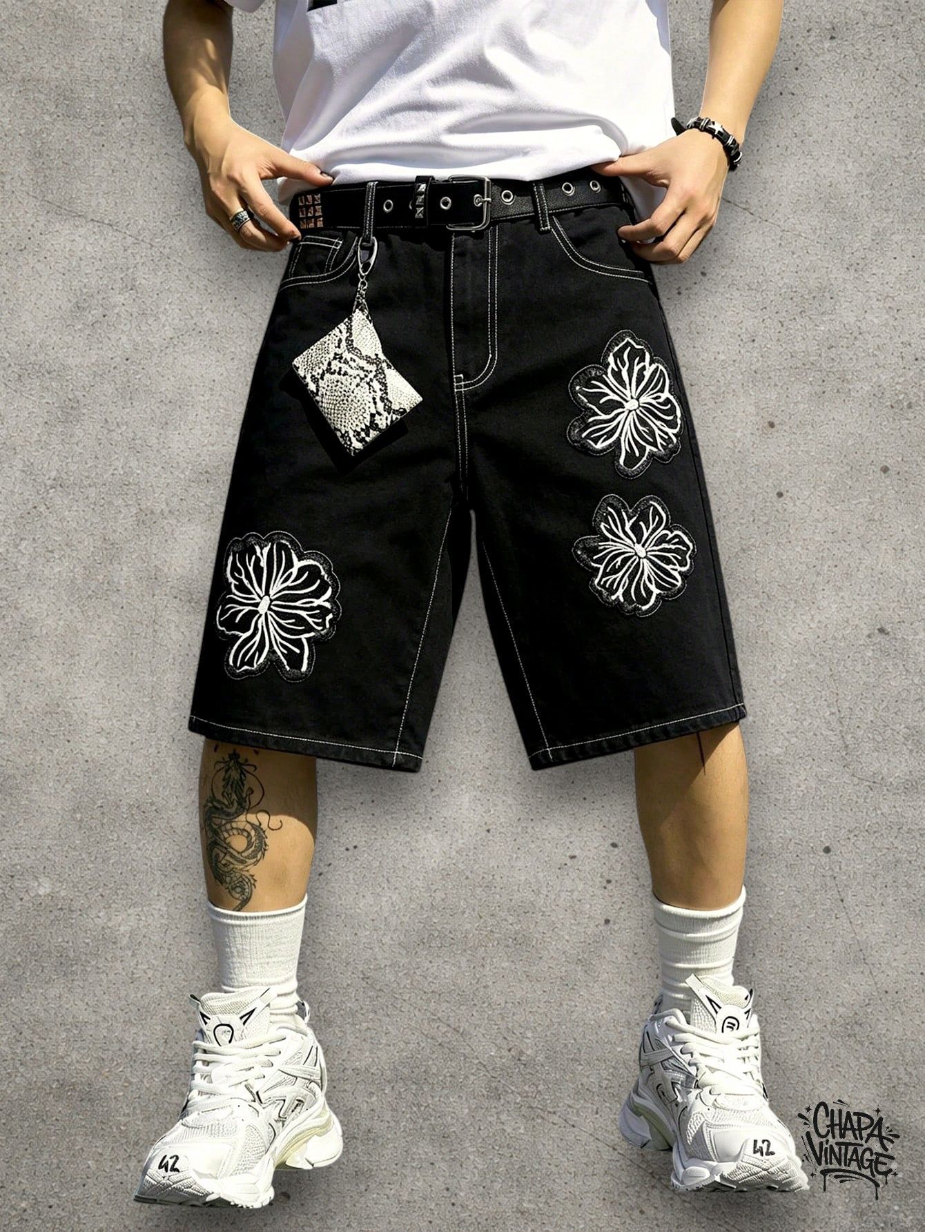 Japanese Brand Hibiscus denim shorts Size US 32 / EU 48 - 1 Thumbnail