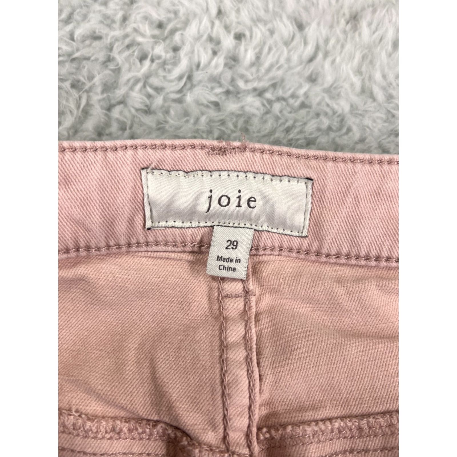 Joie JOIE Pink Denim Jeans 29 Womens Jeans Tapered Ankle Zip 5-Pocket Denim Jeans with Belt Loops Size 29" - 3 Thumbnail