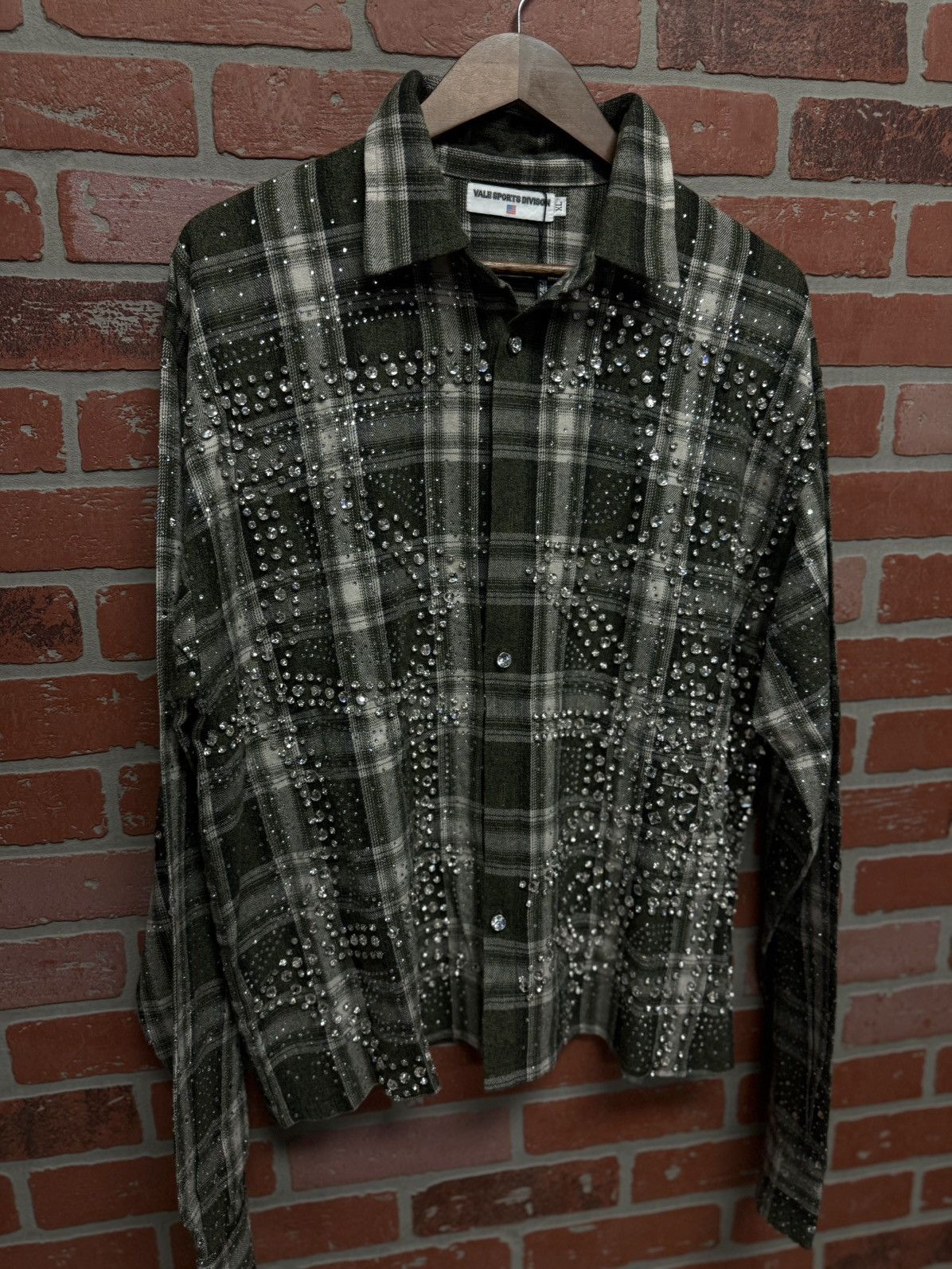 Vale Valley Crystal Flannel Long Sleeve Stones Size XL (NEW) 💎 Size US XL / EU 56 / 4 - 2 Thumbnail