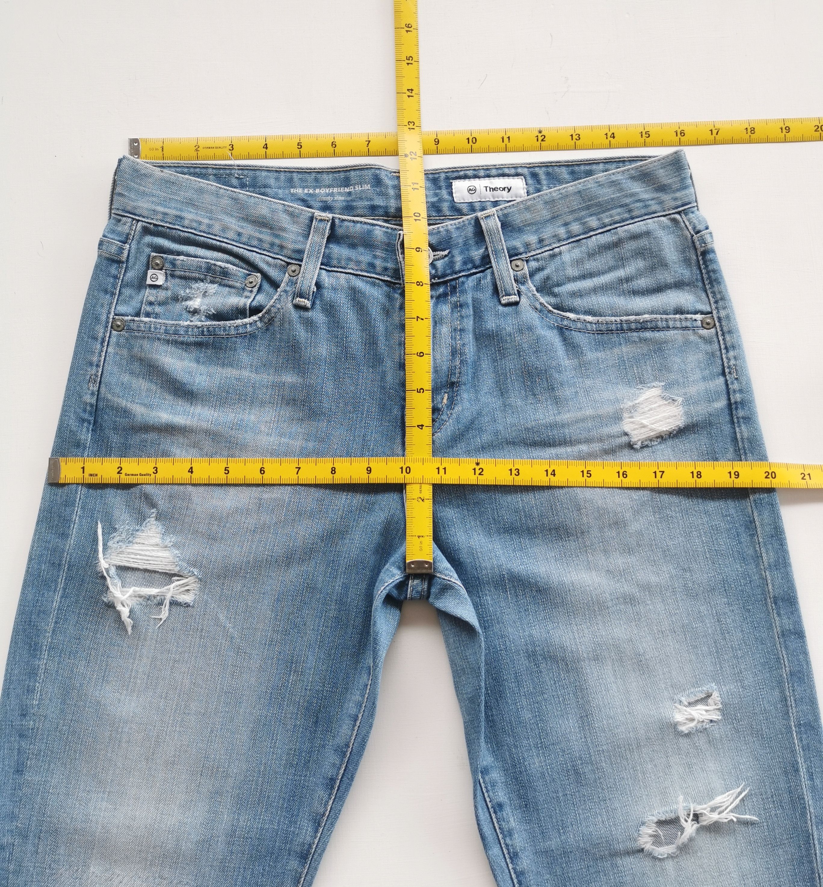 AG Adriano Goldschmied AG Adriano Goldschmied x Theory Distressed Womens Jeans Size 32" / US 10 / IT 46 - 5 Thumbnail
