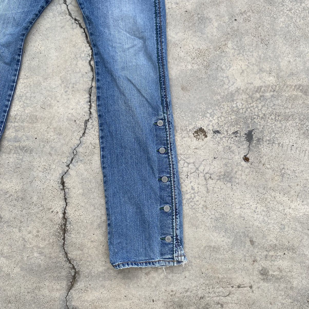 Japanese Brand Morgan Homme Y2K Archive Distressed Buttoned Denim Jeans Size 34" / US 12 / IT 48 - 8 Thumbnail