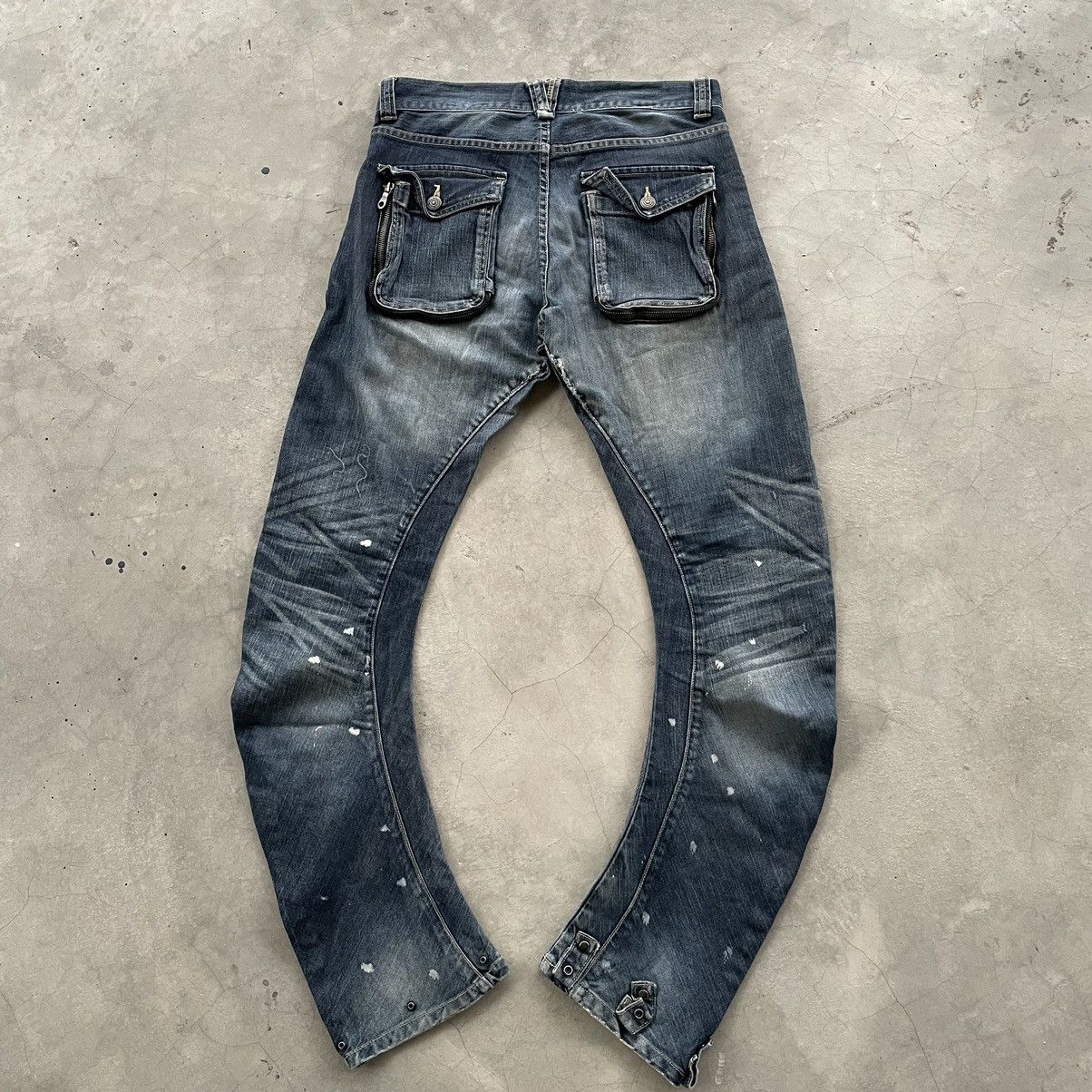 PPFM Vintage Distress PPFM Bondage Banana Curve Cut Punk Denim Size US 31 - 2 Thumbnail