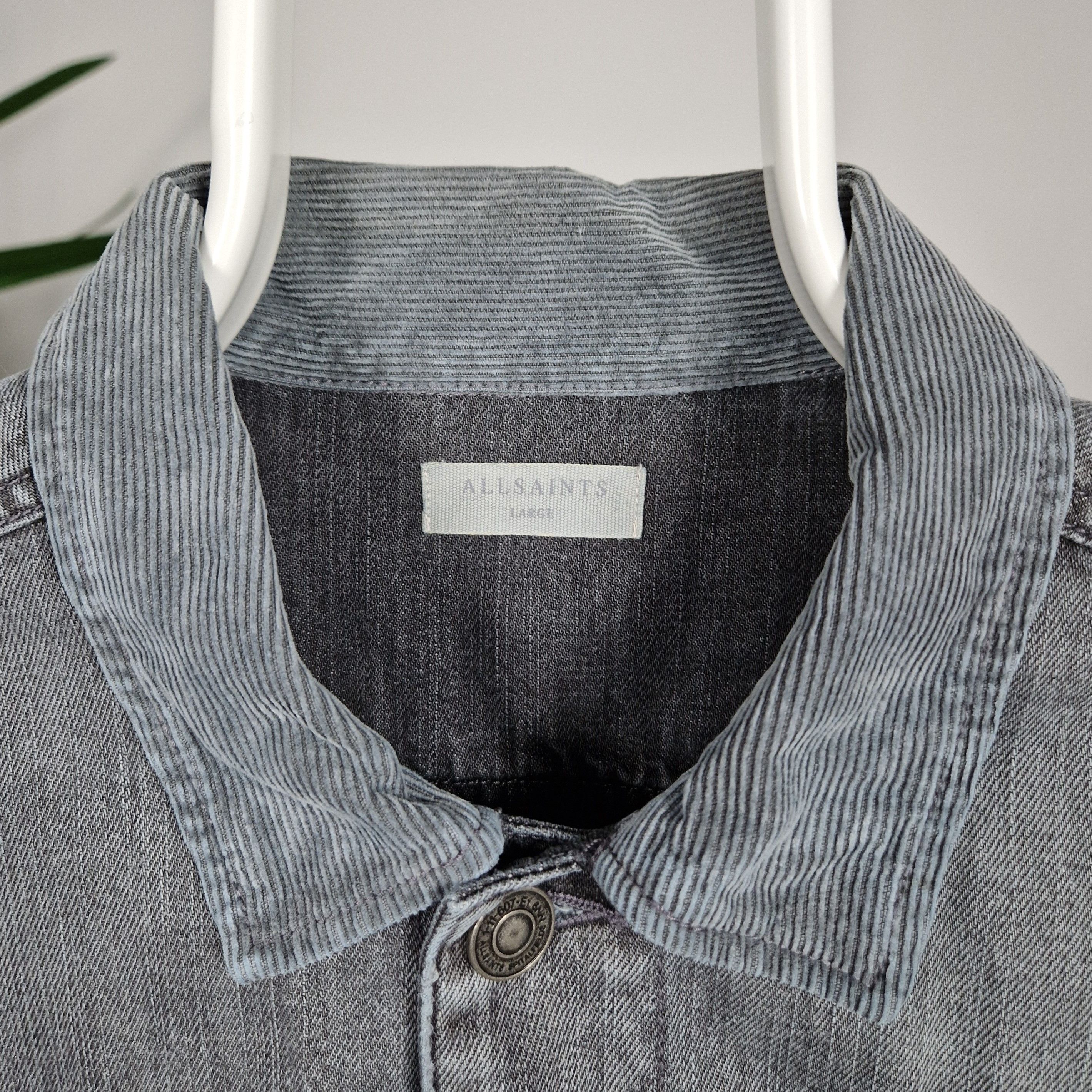 Allsaints AllSaint Men's Grafton Denim Jacket Stonewashed Grey Size US L / EU 52-54 / 3 - 10 Thumbnail