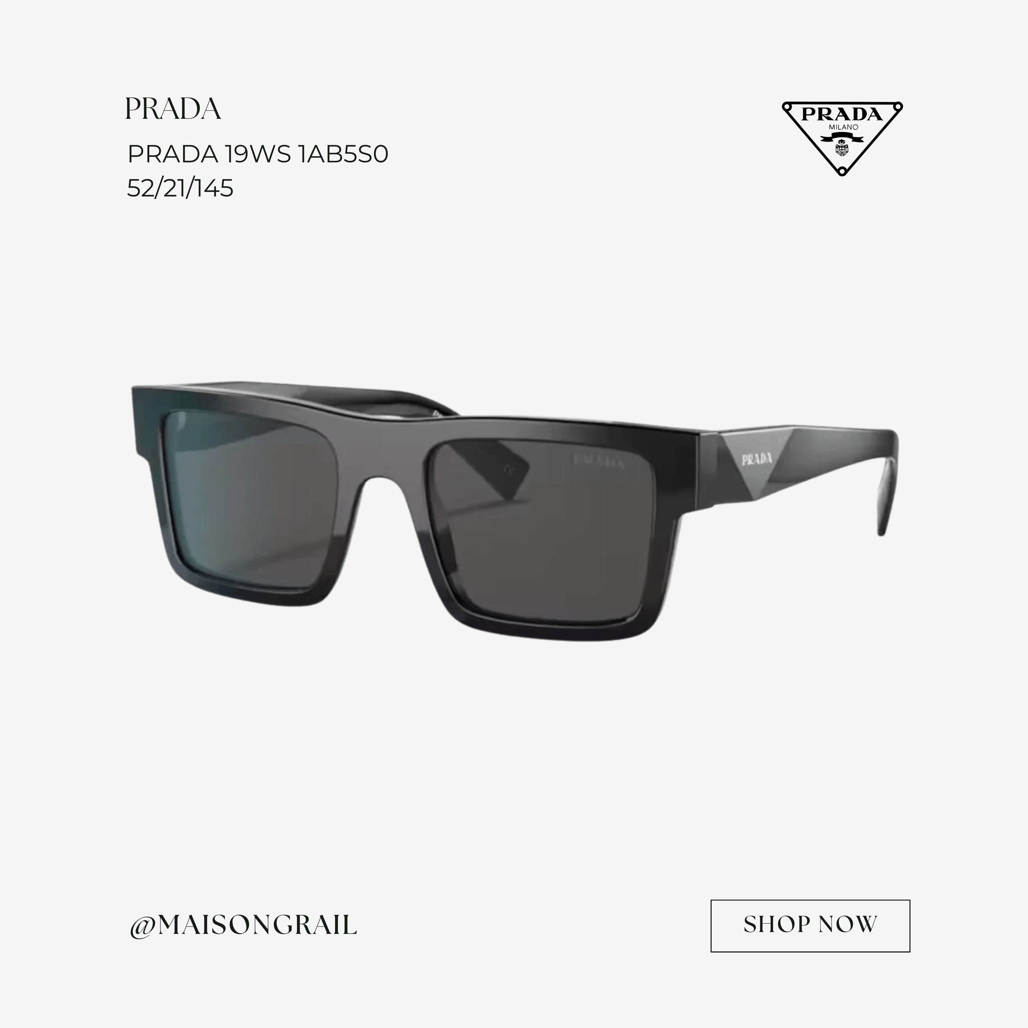 Prada PRADA 0PR 19WS 1AB5S0 SUNGLASSES Size ONE SIZE - 1 Thumbnail