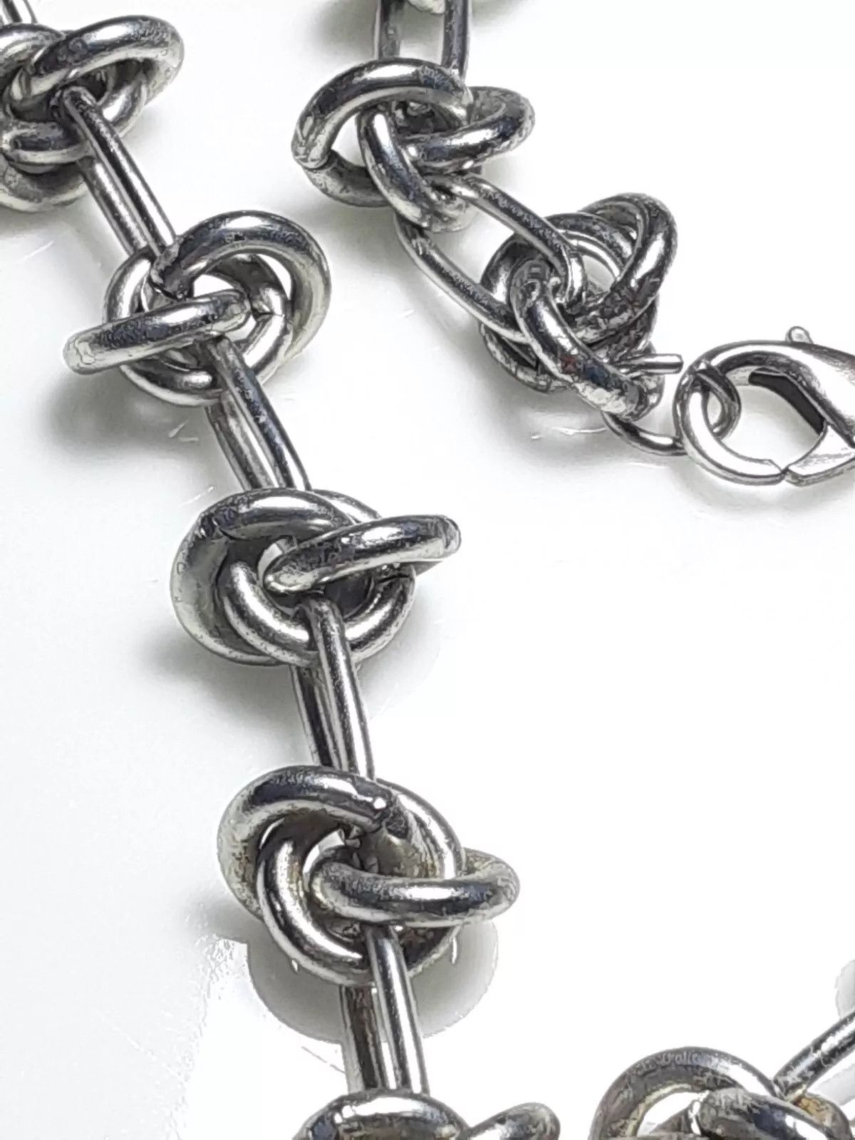 Raf Simons Rare Safety-Pin Knot Chain Necklace Size ONE SIZE - 4 Thumbnail