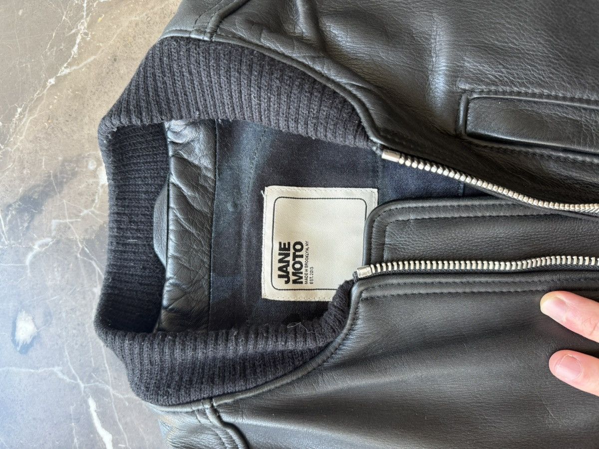 Other Jane Moto Black Leather Bomber Jacket — Made in Brooklyn, NY Size US M / EU 48-50 / 2 - 5 Thumbnail