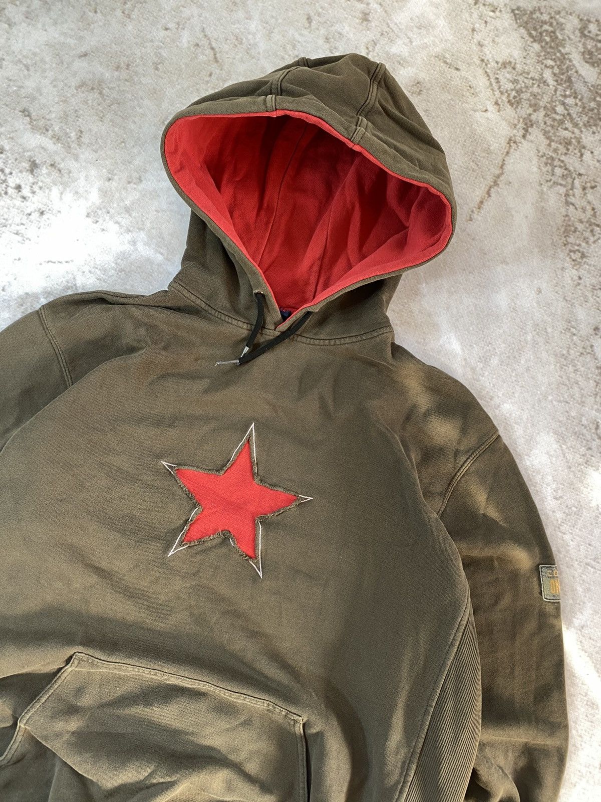 Converse × Vintage Vintage 90s Converse Star Hoodie Distressed Baggy style Size US XL / EU 56 / 4 - 2 Thumbnail