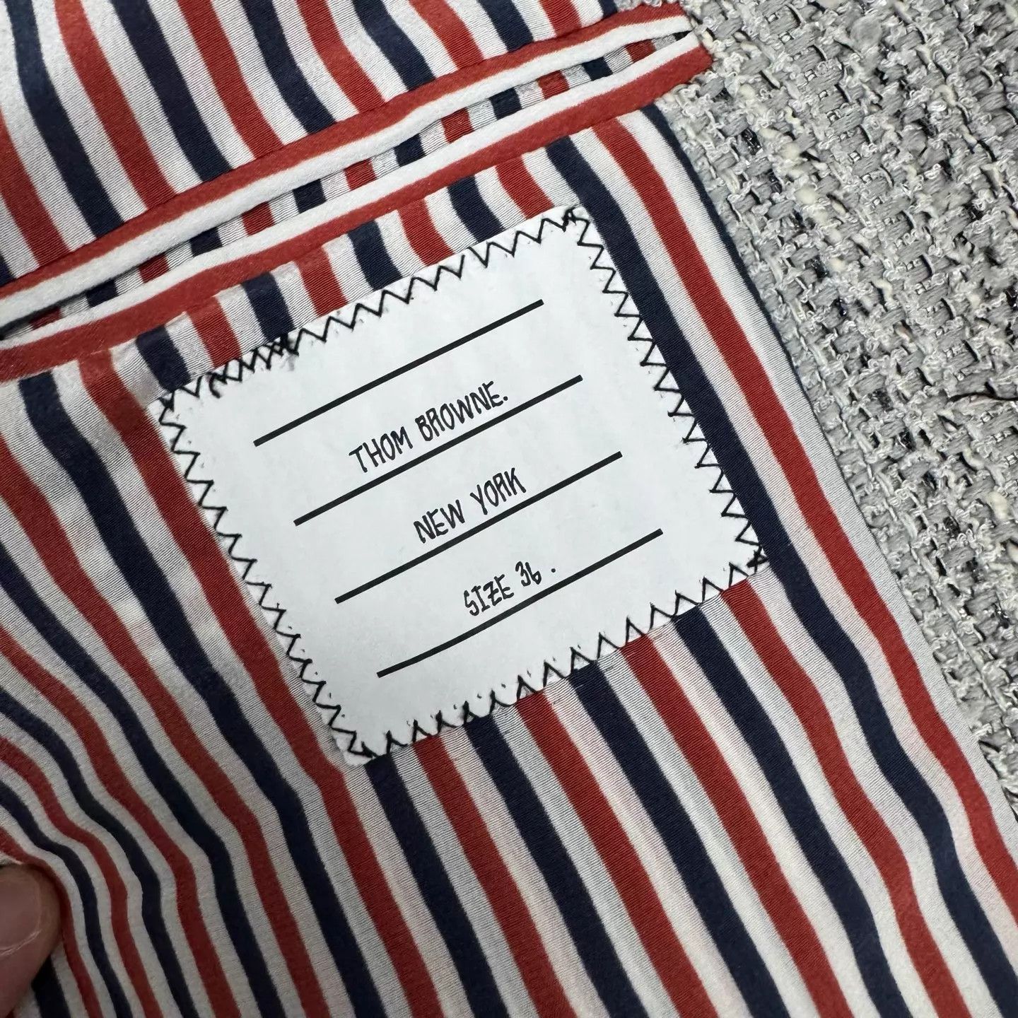 Thom Browne Thom Browne 4-Stripe Destroyed Tassel Coat 36 99 New Size XS / US 0-2 / IT 36-38 - 6 Thumbnail