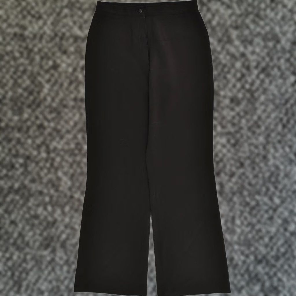 Vintage VINTAGE Womens Flare Casual Trousers W30 L31 Black AU74 Size 30" / US 8 / IT 44 - 1 Thumbnail