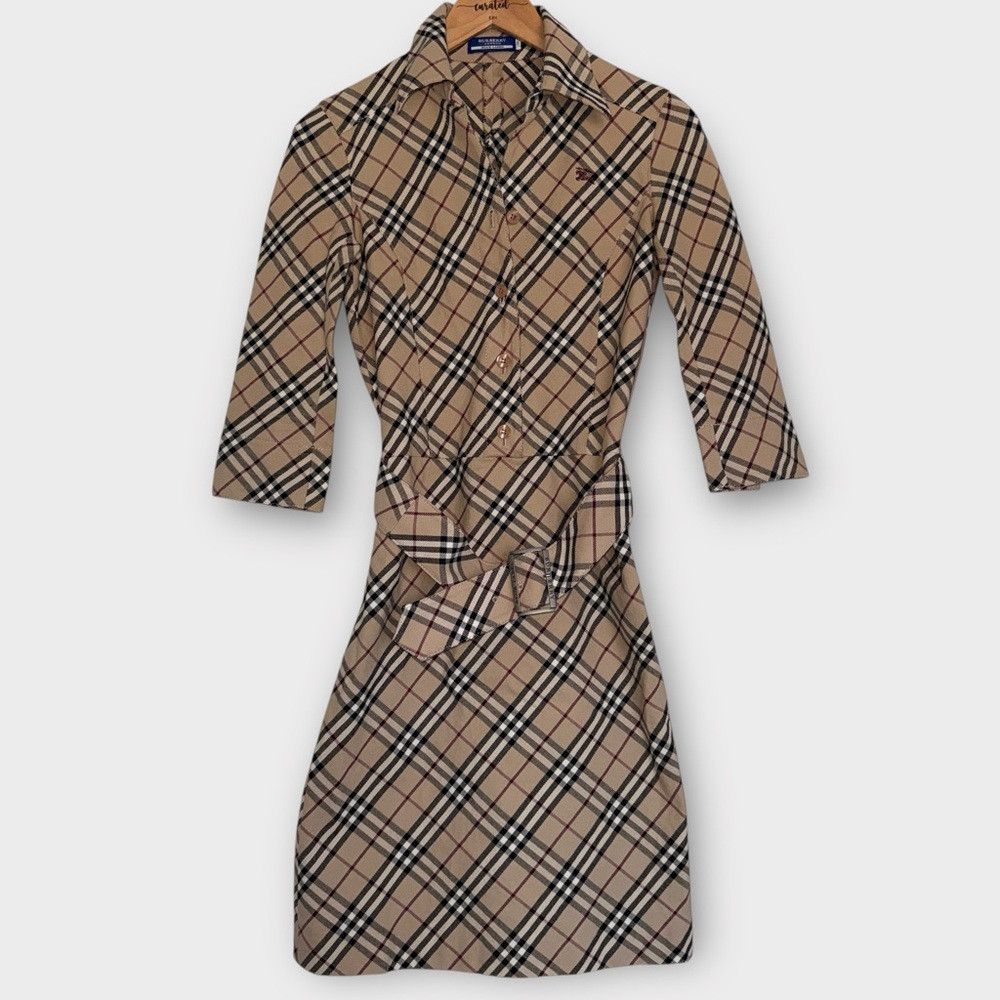 Burberry Burberry Blue Label Nova Check Belted Shirt Dress JP 38 / F Size S / US 4 / IT 40 - 8 Thumbnail