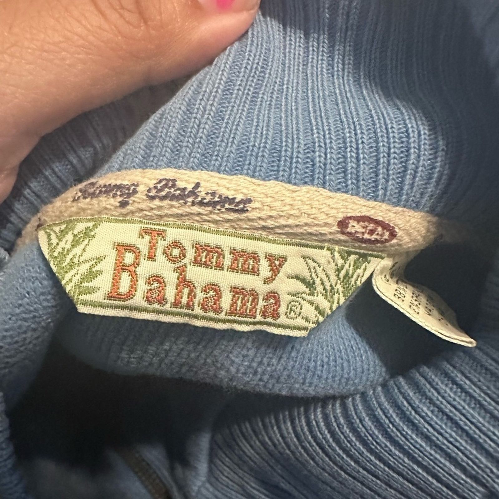 Tommy Bahama Tommy Bahama Blue Quarter-Zip Sweater – Men’s Pullover Size S / US 4 / IT 40 - 5 Thumbnail