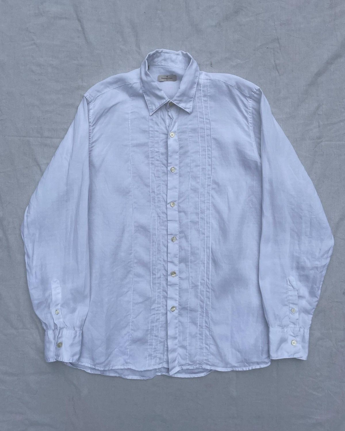 image of Ermenegildo Zegna Linen Shirt in White, Men's (Size Large)