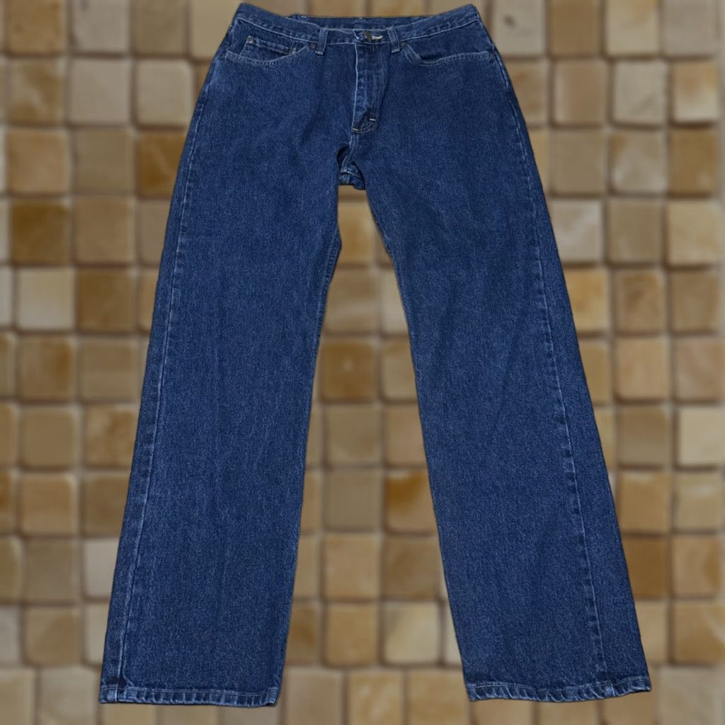Wrangler VINTAGE Wrangler Men’s Regular Fit Straight Denim Jeans 35x34 Dark Wash 9650IMR Size US 35 - 1 Thumbnail